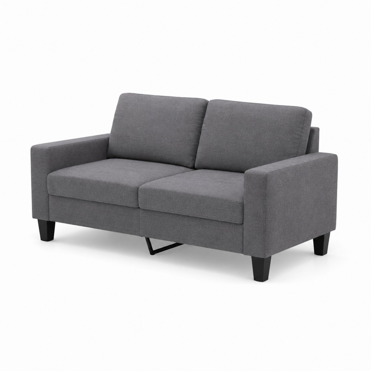 Zweisitzer Sofa aus Textil Grau 150cm