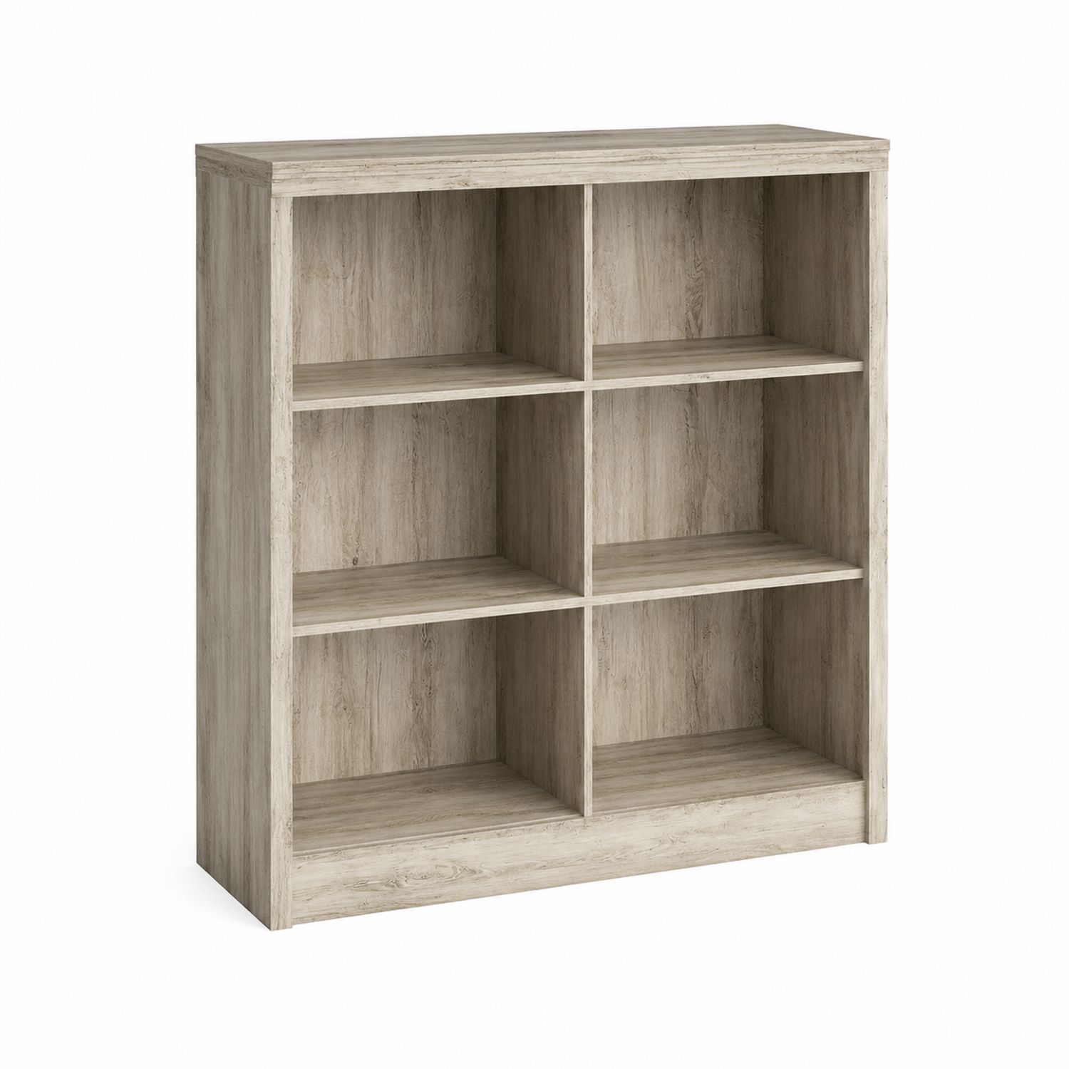 Regal Holzfurnier 6 Fächer 80cm x 30cm x 105cm Natur