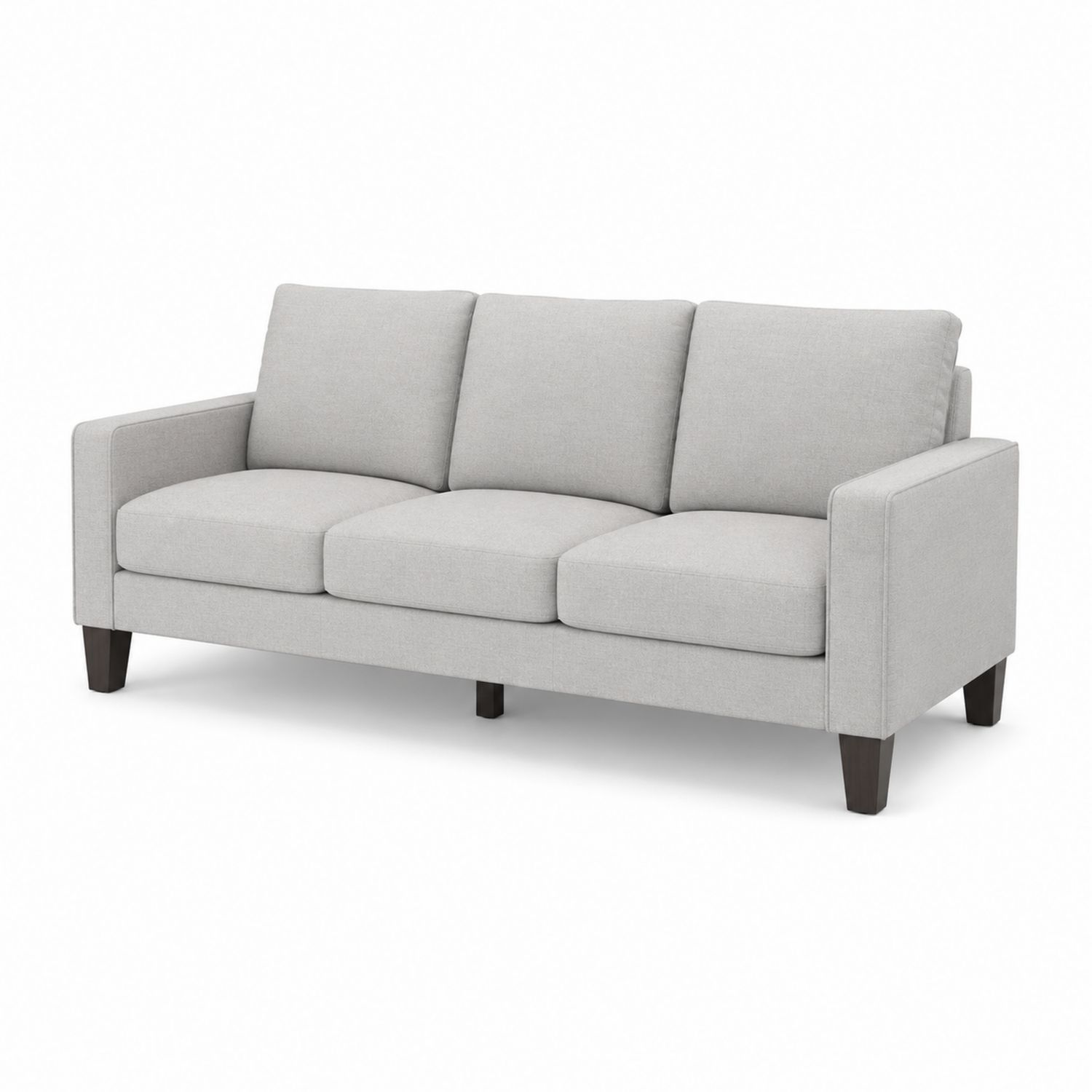 3-Sitzer Sofa Stoff Hellgrau