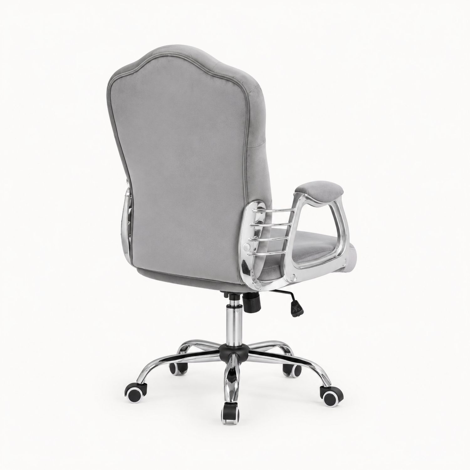 Bürostuhl mit Mikrofaserbezug und Metallgestell Grau