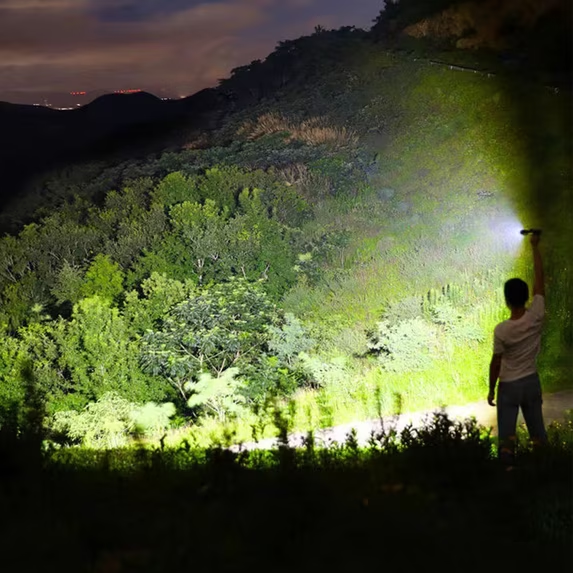 Portable Flashlight 11 Light Sources With Built-in Rechargeable Battery Portable Light Flashlight Searchlight Outdoor Camping Light Durable Torch Bright