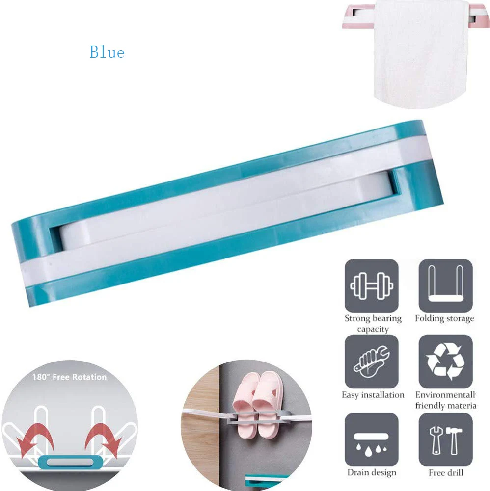 3 in 1 Folding Slippers Rack/Wall Mounted Foldable Shoe Rack – Space-Saving, Easy to Install, Durable Bathroom & Dorm Bathroom Slippers Organizer with Elegant Design for Small Spaces