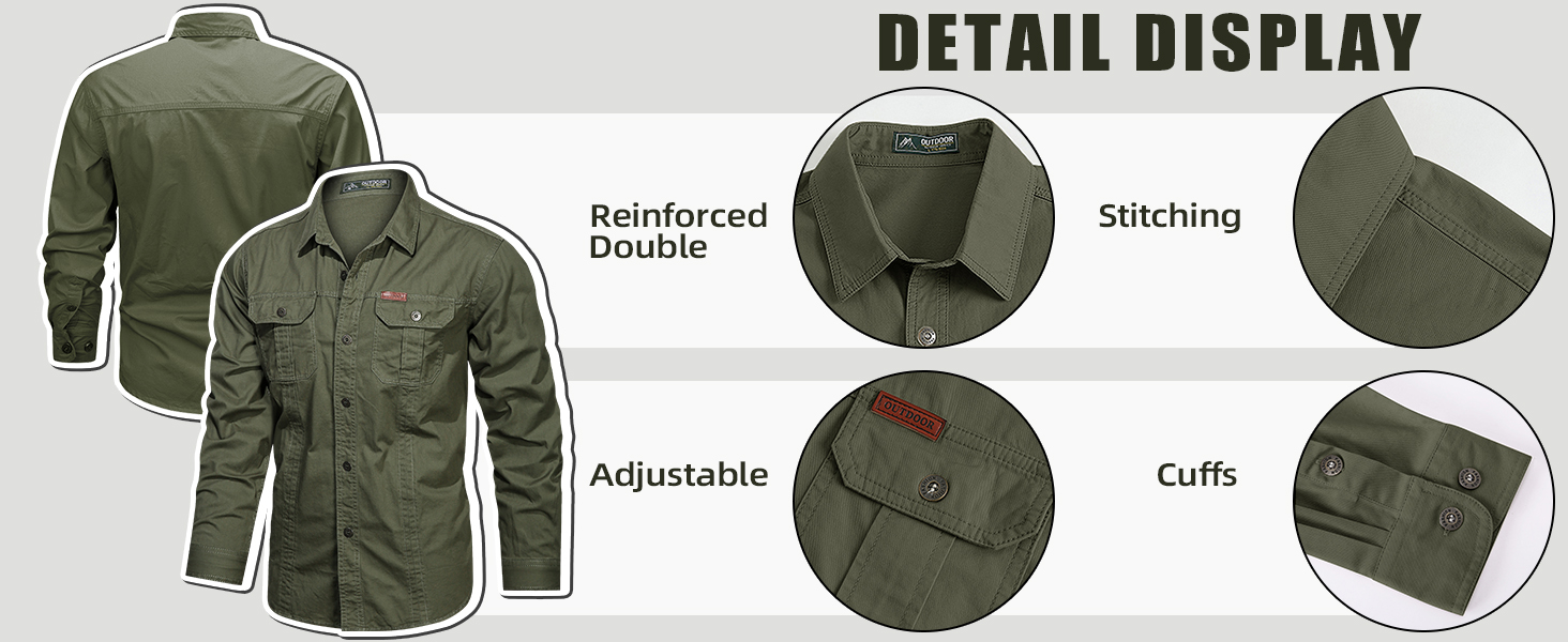 Button Up Work Shirts For Men