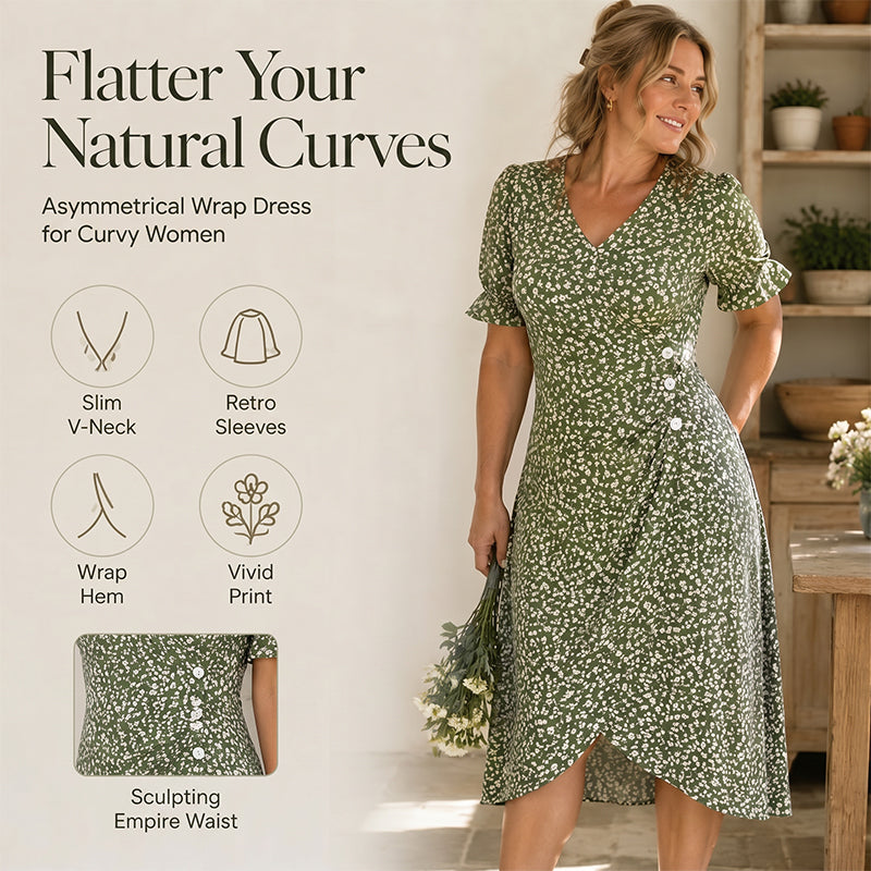 🌷49% OFF🍃Women's floral v-neck printed dress