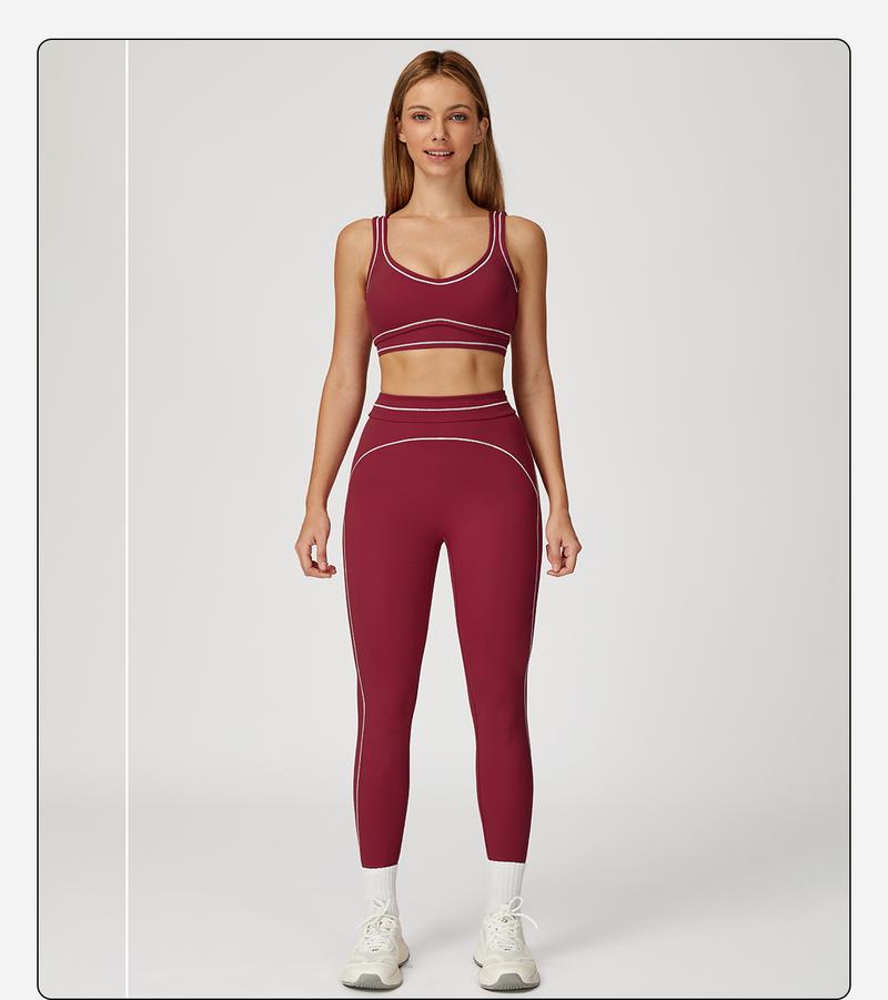 MFVIM Women's Two-Piece Sports Set, Comfortable Activewear for Fitness and Gym, Athletic Clothing for Everyday Use Summer Sportswear Yoga Bottoms