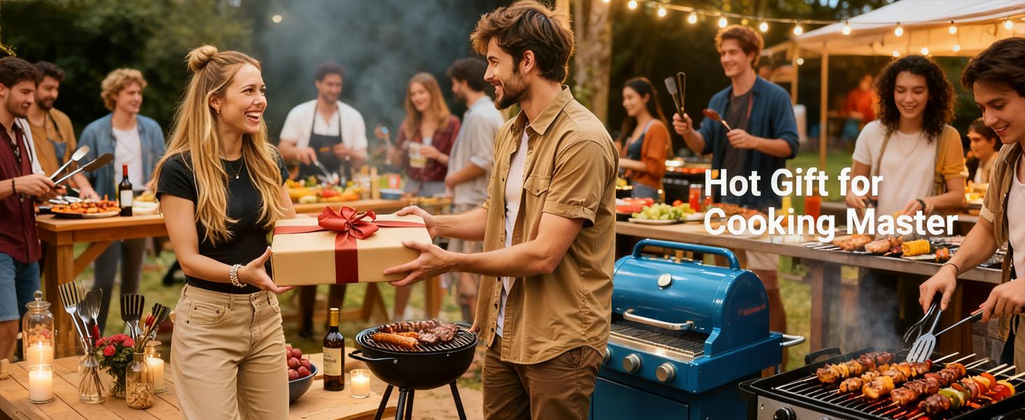 【DealsForYouDays】SEESE Powerful Propane Torch(Propane Tank Not Included),With One-Touch Max Fire Button and Safety Lock, Adjustable Blow Torch for Sous Vide Searing Steak, BBQ,Fireplace,Charcoal Wood