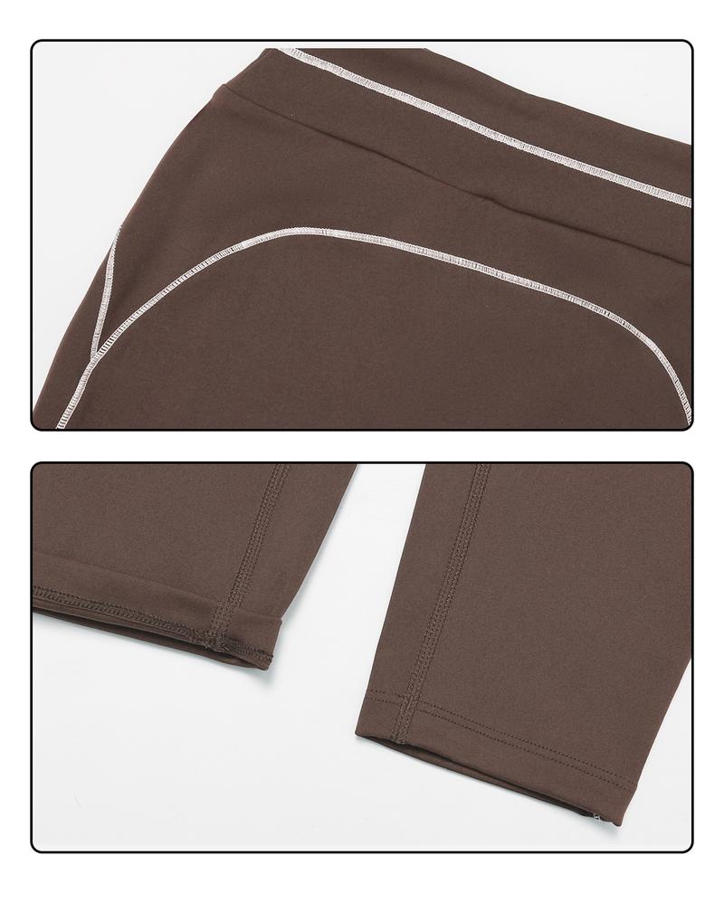 MFVIM Women's Two-Piece Sports Set, Comfortable Activewear for Fitness and Gym, Athletic Clothing for Everyday Use Summer Sportswear Yoga Bottoms