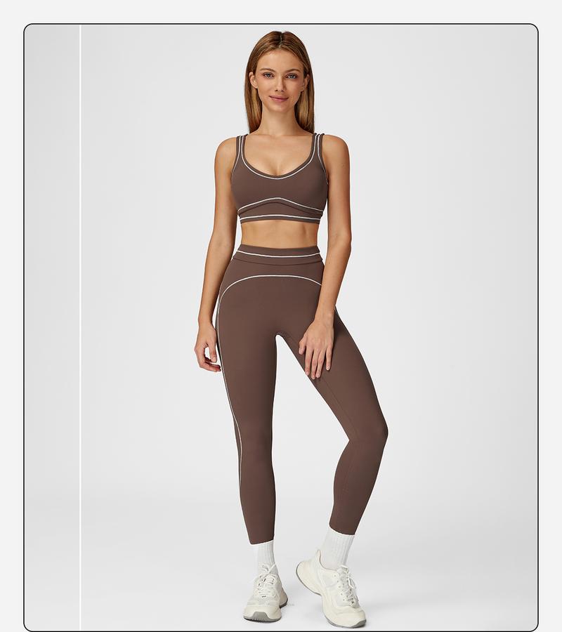 MFVIM Women's Two-Piece Sports Set, Comfortable Activewear for Fitness and Gym, Athletic Clothing for Everyday Use Summer Sportswear Yoga Bottoms