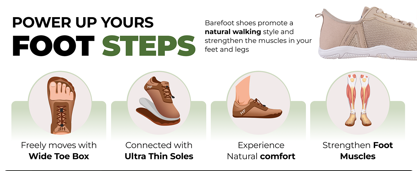 HF Stride &ndash; Hands-Off &amp; Ergonomic Barefoot Shoes, Thin Sole &amp; Ultra-Light, Effortless Wear Unisex