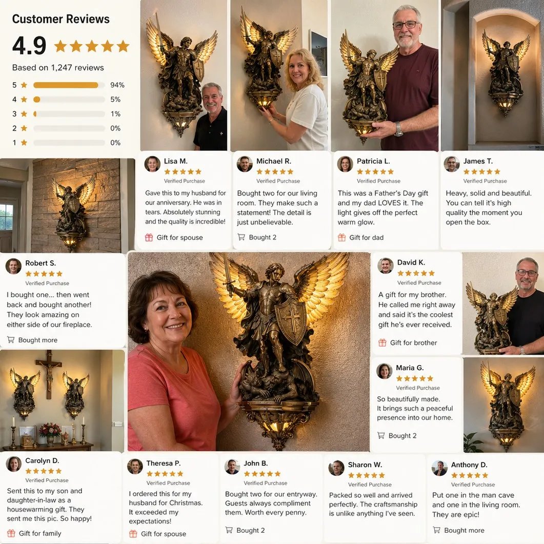 🕊️St. Michael Guardian Angel Light – Bring Divine Protection Into Your Home ✨