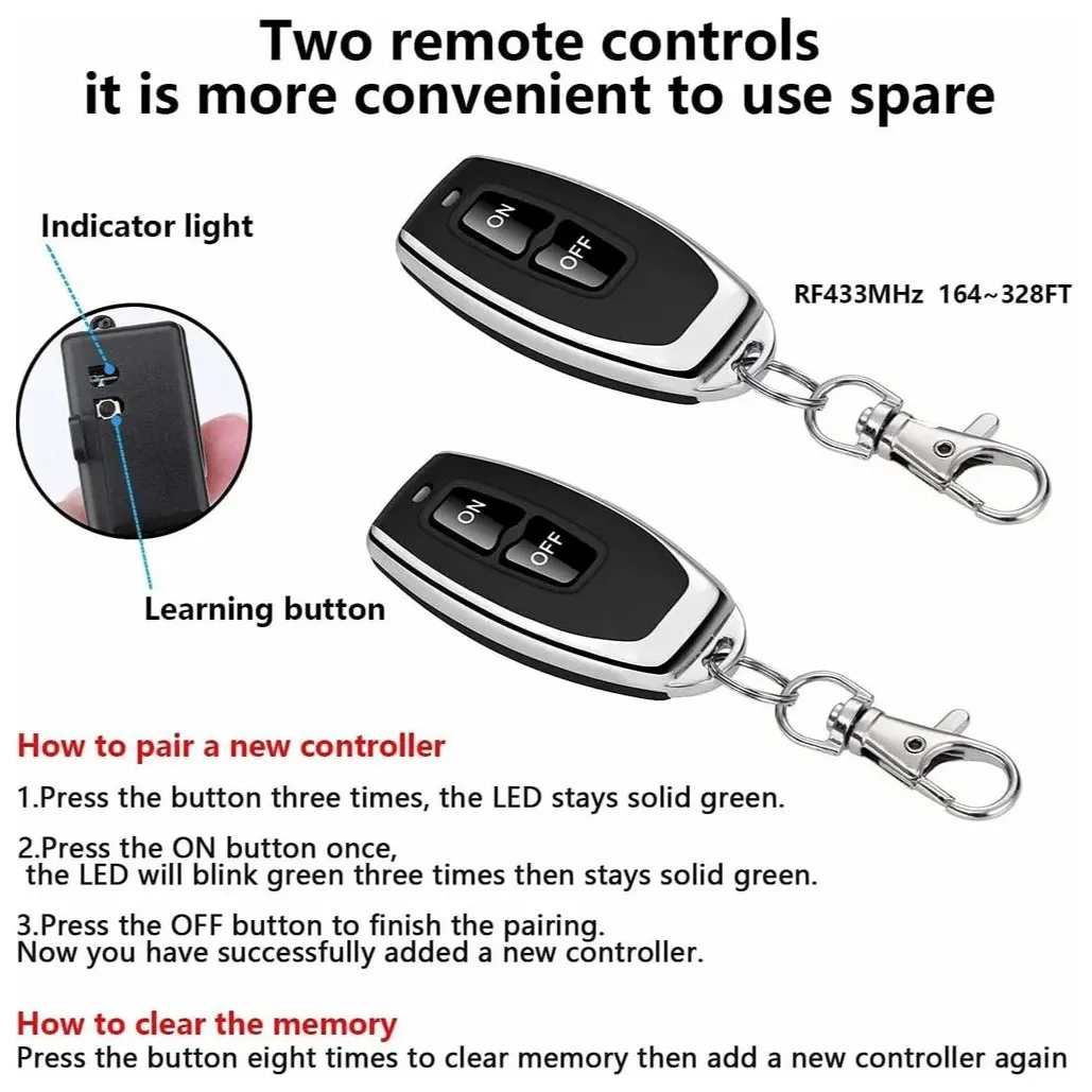 💥50K+ SOLD!🔥WIRELESS REMOTE CONTROL BATTERY RELAY SWITCH 🔌