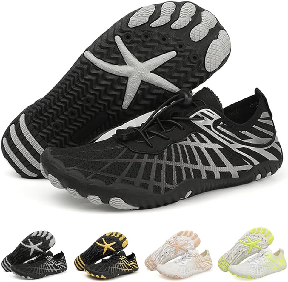 Barefoot Shoes Women Men Footwear, Wide Toe Box Hiking Zero Drop Non-Slip Quick-Dry River Boat Pool Beach Water Shoes, Lightweight Swimming Running Walking Sneakers Unisex
