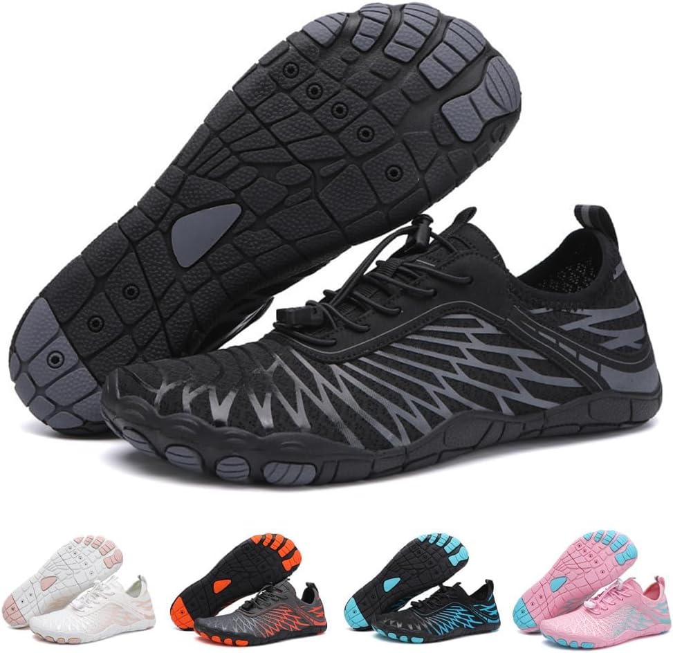 Barefoot Shoes Women Men Footwear, Wide Toe Box Hiking Zero Drop Non-Slip Quick-Dry River Boat Pool Beach Water Shoes, Lightweight Swimming Running Walking Sneakers Unisex