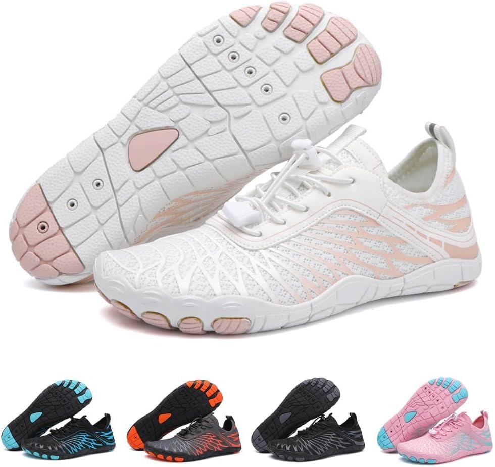 Barefoot Shoes Women Men Footwear, Wide Toe Box Hiking Zero Drop Non-Slip Quick-Dry River Boat Pool Beach Water Shoes, Lightweight Swimming Running Walking Sneakers Unisex
