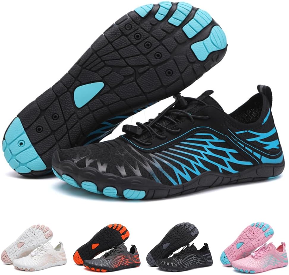 Barefoot Shoes Women Men Footwear, Wide Toe Box Hiking Zero Drop Non-Slip Quick-Dry River Boat Pool Beach Water Shoes, Lightweight Swimming Running Walking Sneakers Unisex