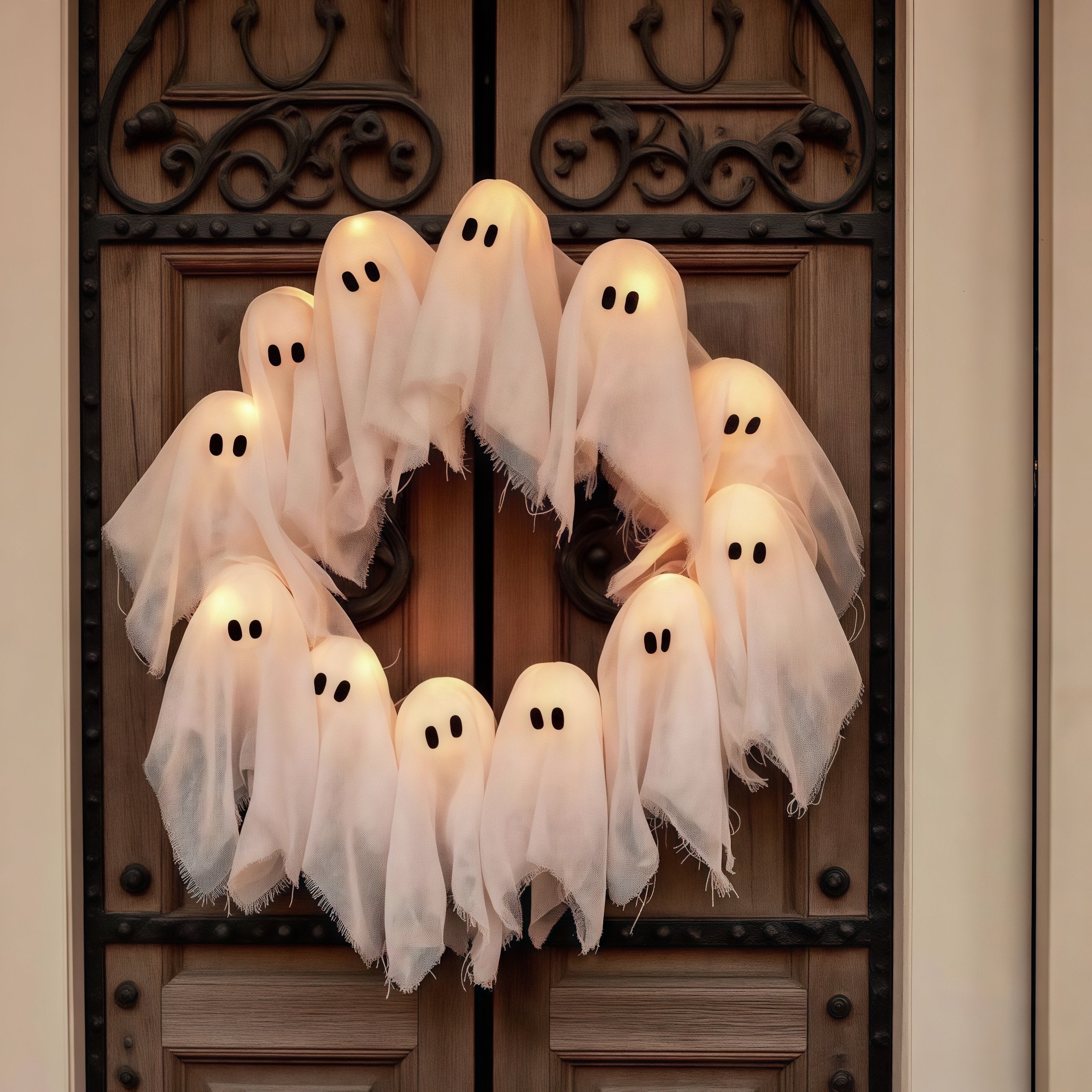 🏆Flash Sale⚡50K+ SOLD! Almost Gone💥DIY Crafts Lit Ghosts Wreath