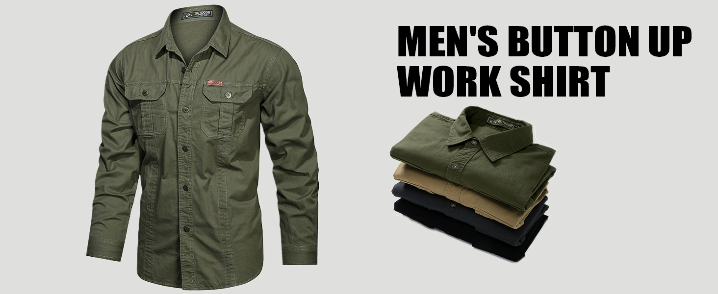 Button Up Work Shirts For Men
