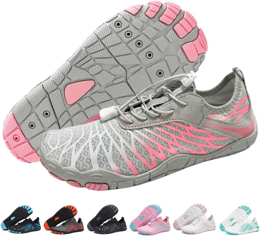Barefoot Shoes Women Men Footwear, Wide Toe Box Hiking Zero Drop Non-Slip Quick-Dry River Boat Pool Beach Water Shoes, Lightweight Swimming Running Walking Sneakers Unisex