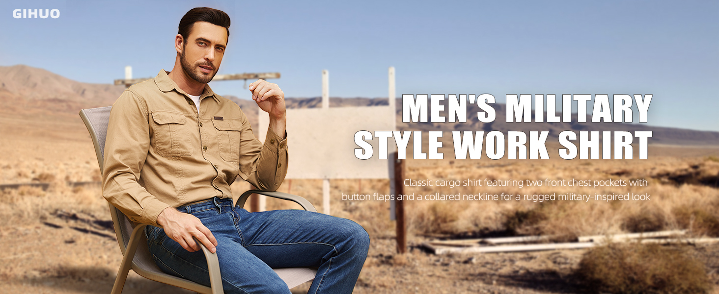 long sleeve work shirts for men