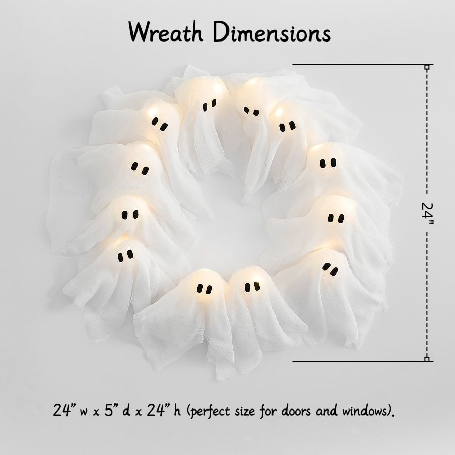 🏆Flash Sale⚡50K+ SOLD! Almost Gone💥DIY Crafts Lit Ghosts Wreath