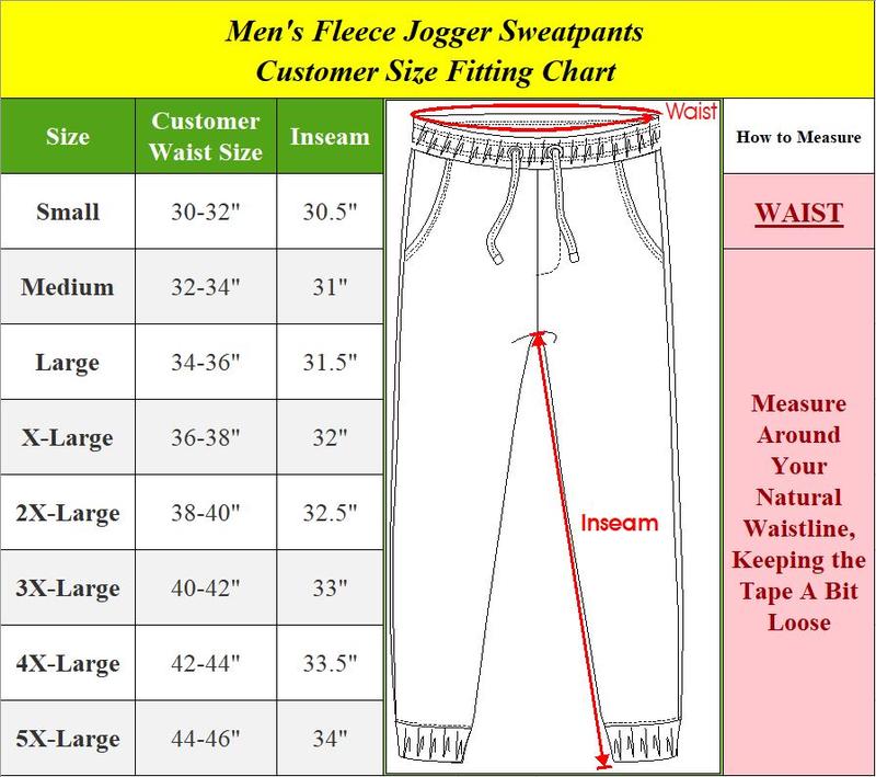 Men's 3 Pack Fleece Active Athletic Jogger Sweatpants with Drawstring Sizes S-2XL Breathable