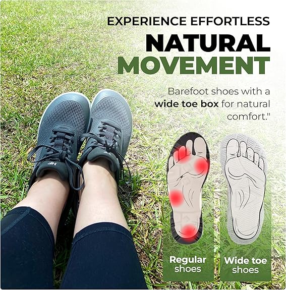 Hike Footwear– Hands-Off & Ergonomic Barefoot Shoes for Women Men, Thin Sole & Ultra-Light, Effortless Daily Wear Unisex