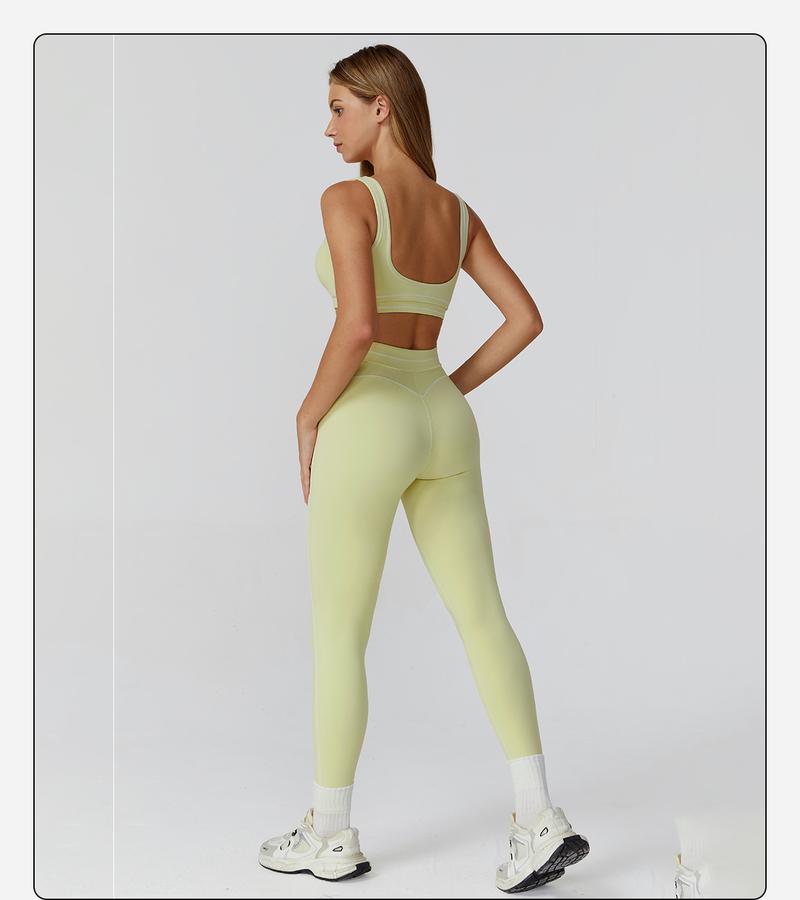 MFVIM Women's Two-Piece Sports Set, Comfortable Activewear for Fitness and Gym, Athletic Clothing for Everyday Use Summer Sportswear Yoga Bottoms