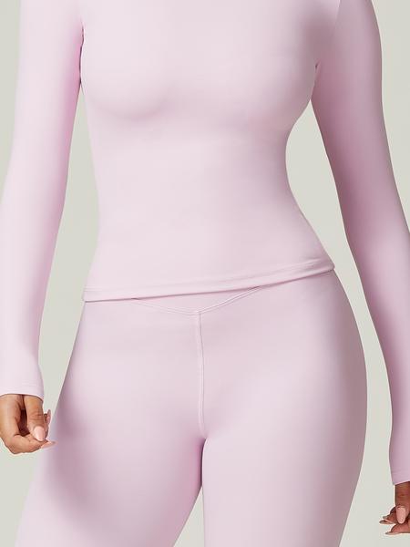Women's Solid Long Sleeve Tee & Leggings Loungewear Two-piece Set, Casual Comfy Knit Round Neck Top & Skinny Pants Loungewear Set, Ladies Loungewear for Spring & Fall