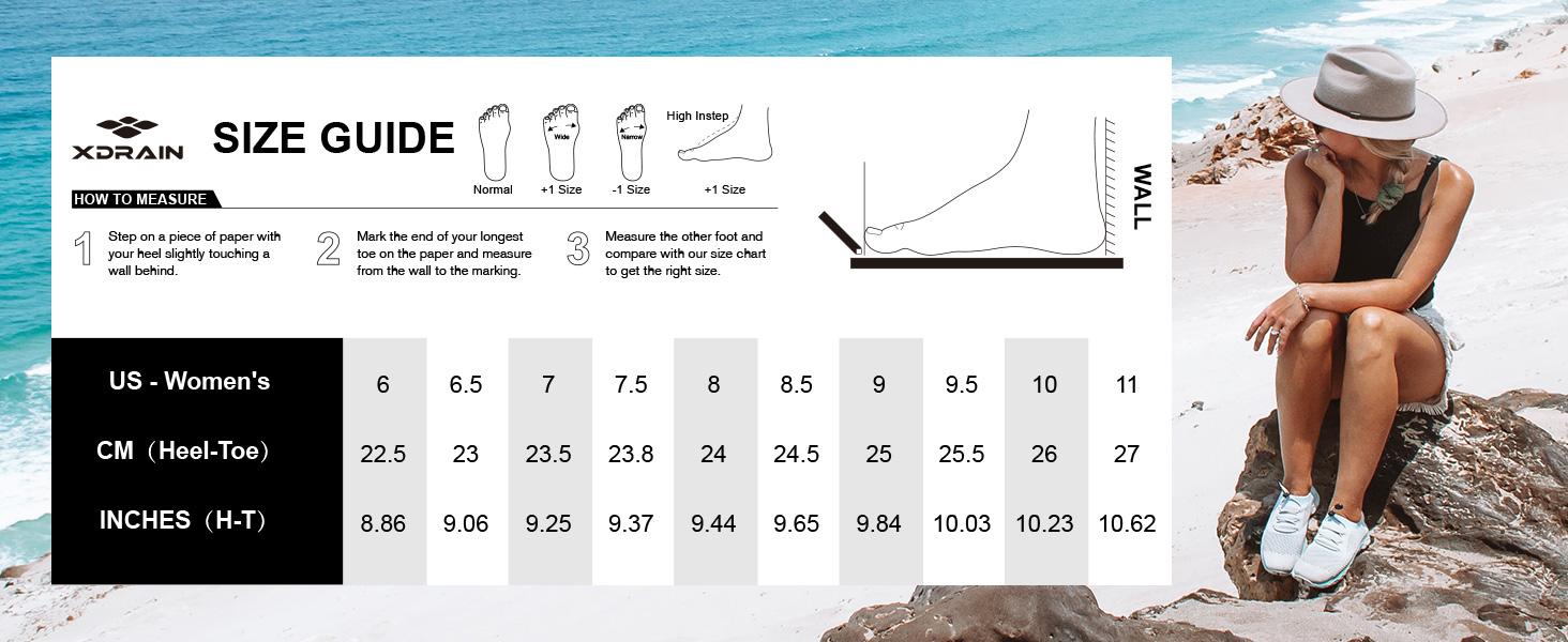 KOLILI Women's Classic Watershoes Barefoot Beach and Stream Shoes with Arch Support Suitable for Vacation at the Seaside and Water Sports