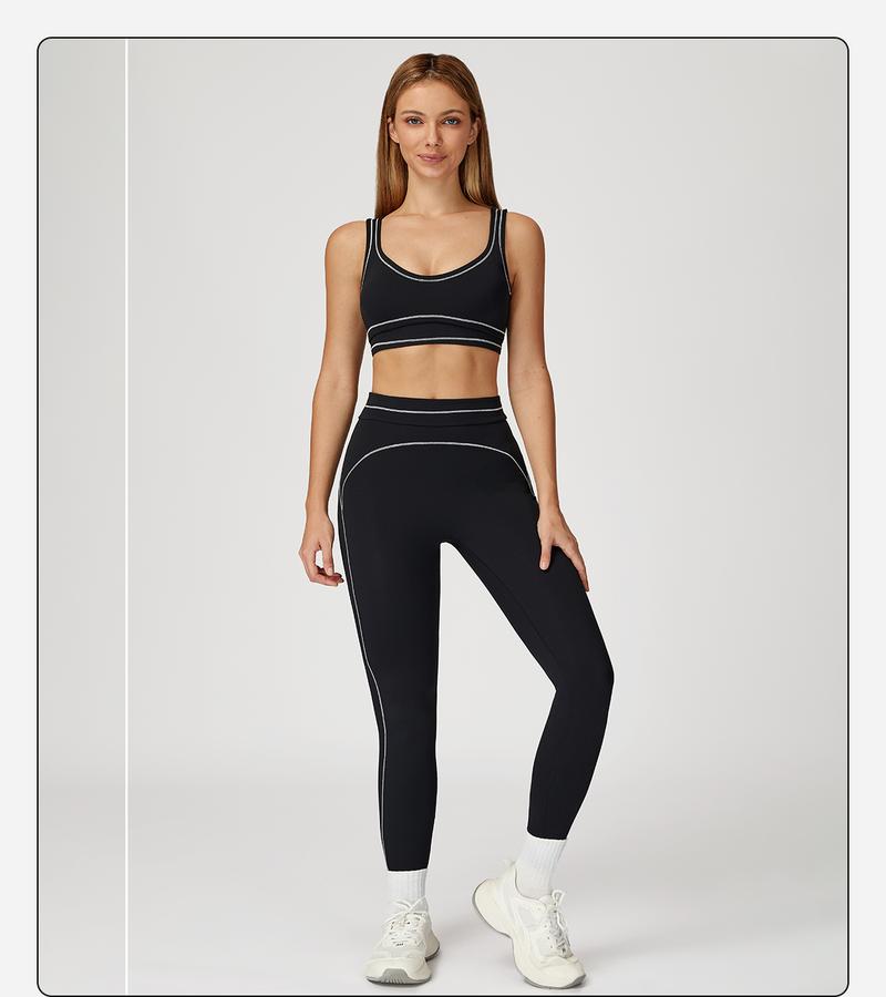 MFVIM Women's Two-Piece Sports Set, Comfortable Activewear for Fitness and Gym, Athletic Clothing for Everyday Use Summer Sportswear Yoga Bottoms
