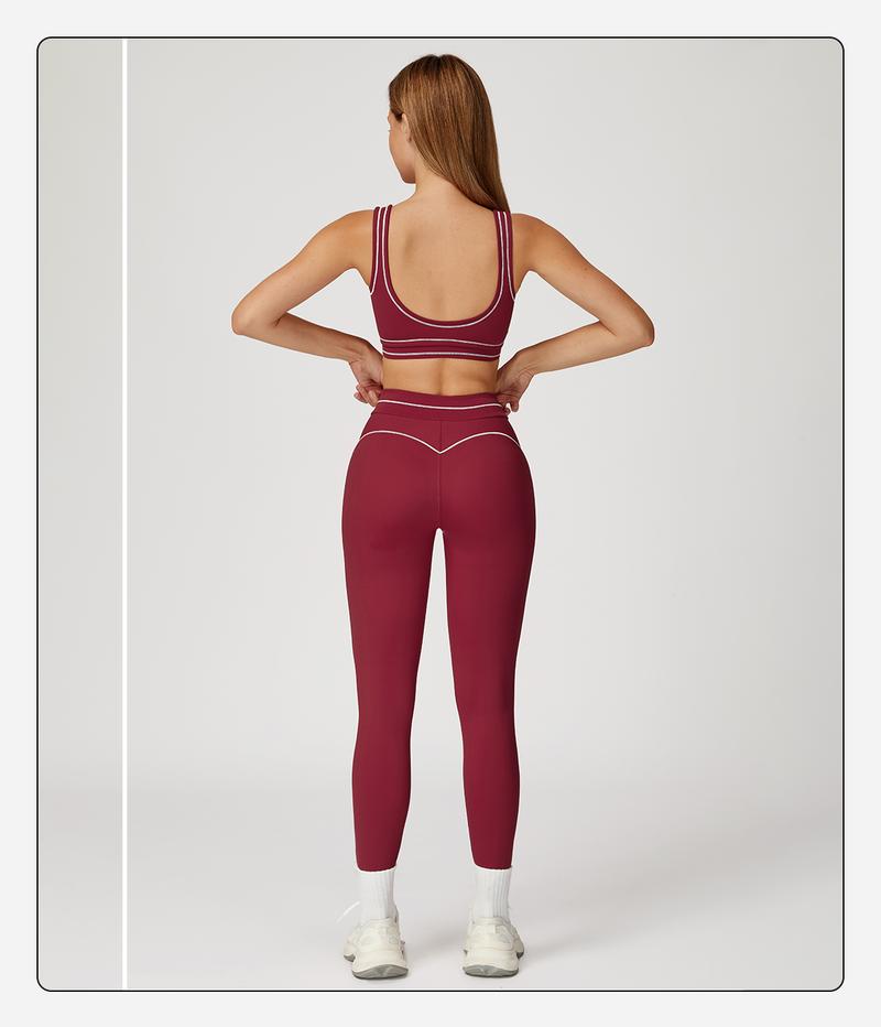 MFVIM Women's Two-Piece Sports Set, Comfortable Activewear for Fitness and Gym, Athletic Clothing for Everyday Use Summer Sportswear Yoga Bottoms