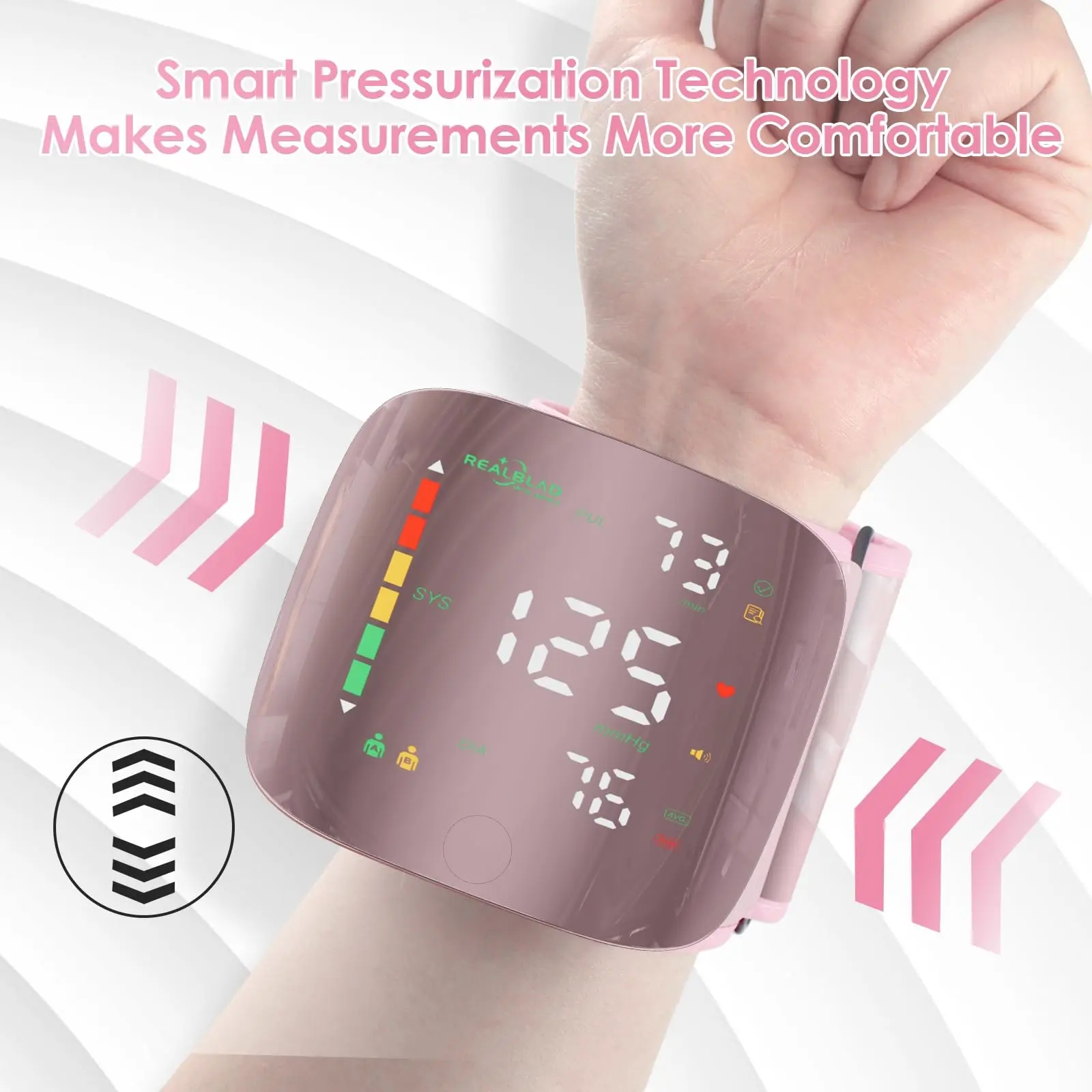Ziqing Wrist Blood Pressure Monitor with LED Display