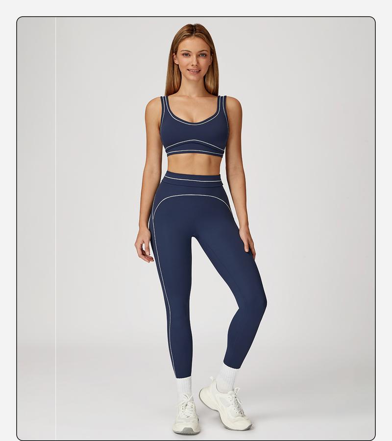 MFVIM Women's Two-Piece Sports Set, Comfortable Activewear for Fitness and Gym, Athletic Clothing for Everyday Use Summer Sportswear Yoga Bottoms