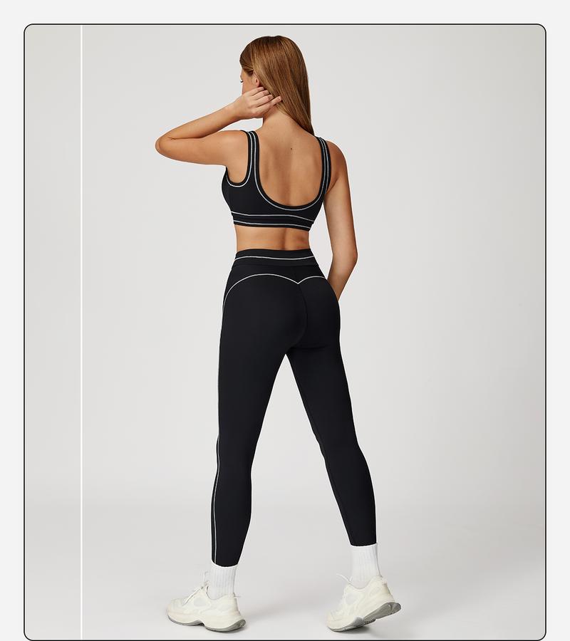 MFVIM Women's Two-Piece Sports Set, Comfortable Activewear for Fitness and Gym, Athletic Clothing for Everyday Use Summer Sportswear Yoga Bottoms
