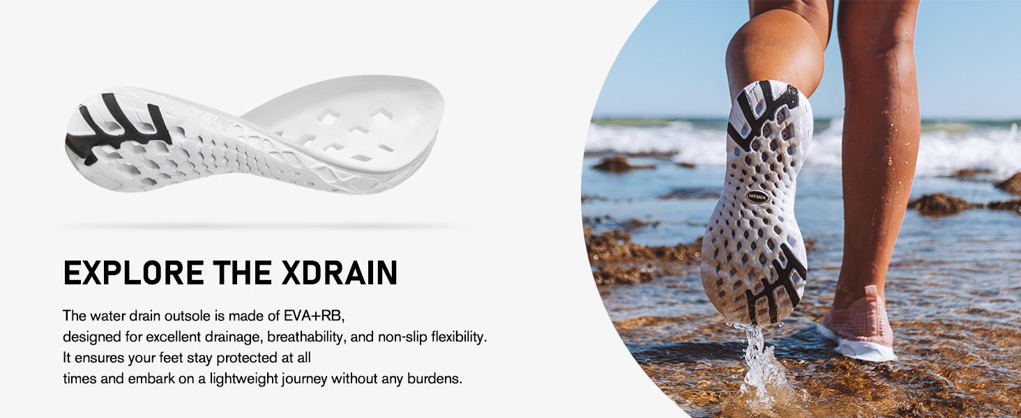 KOLILI Women's Classic Watershoes Barefoot Beach and Stream Shoes with Arch Support Suitable for Vacation at the Seaside and Water Sports