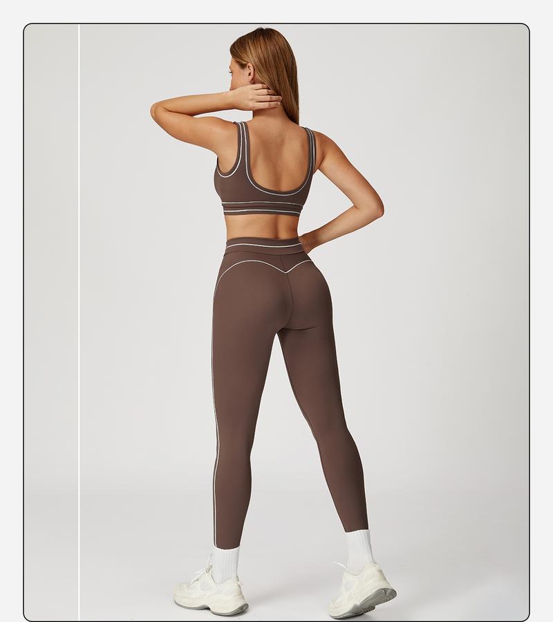 MFVIM Women's Two-Piece Sports Set, Comfortable Activewear for Fitness and Gym, Athletic Clothing for Everyday Use Summer Sportswear Yoga Bottoms