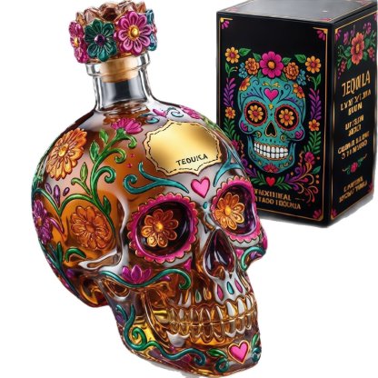 🔥🍷Limited edition Day of the Dead tequila bottle🎁