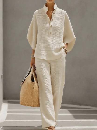 Women's Waffle Two-Piece Set