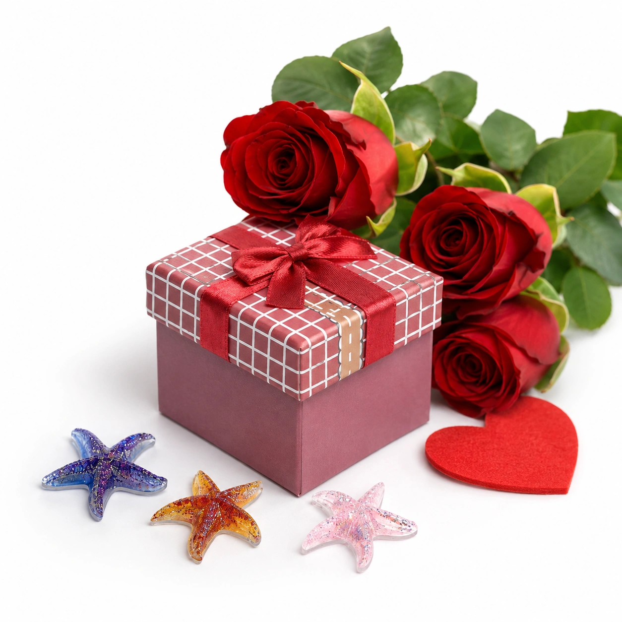 Glasfigur Rosen Geschenkset-Wohnelle