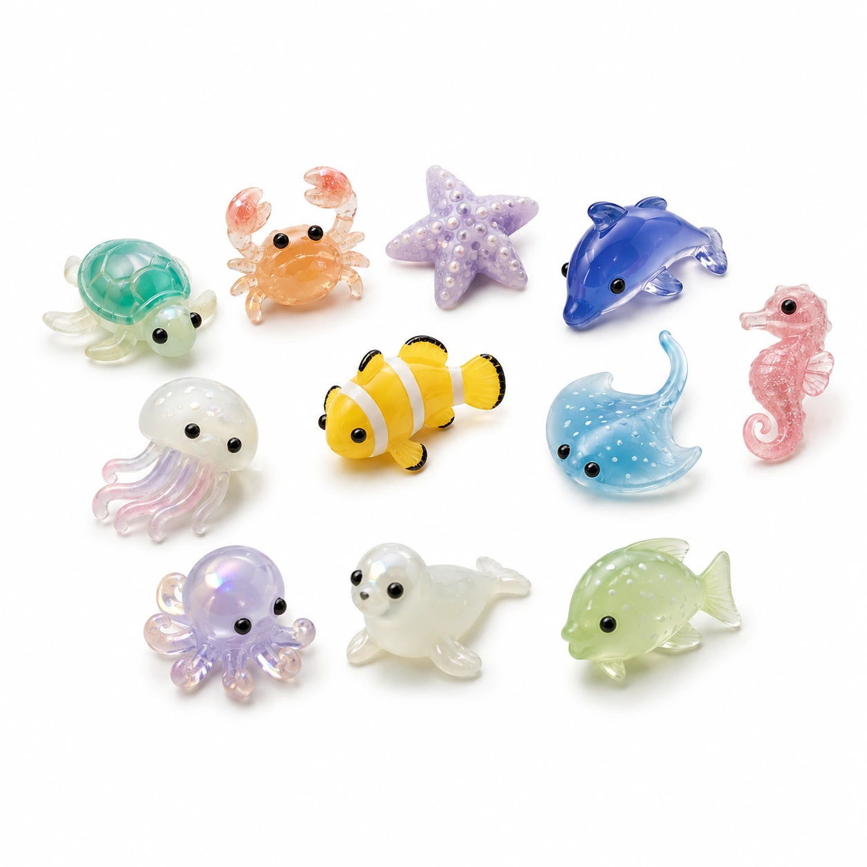 Meerestiere Glasfiguren Kollektion-Wohnelle