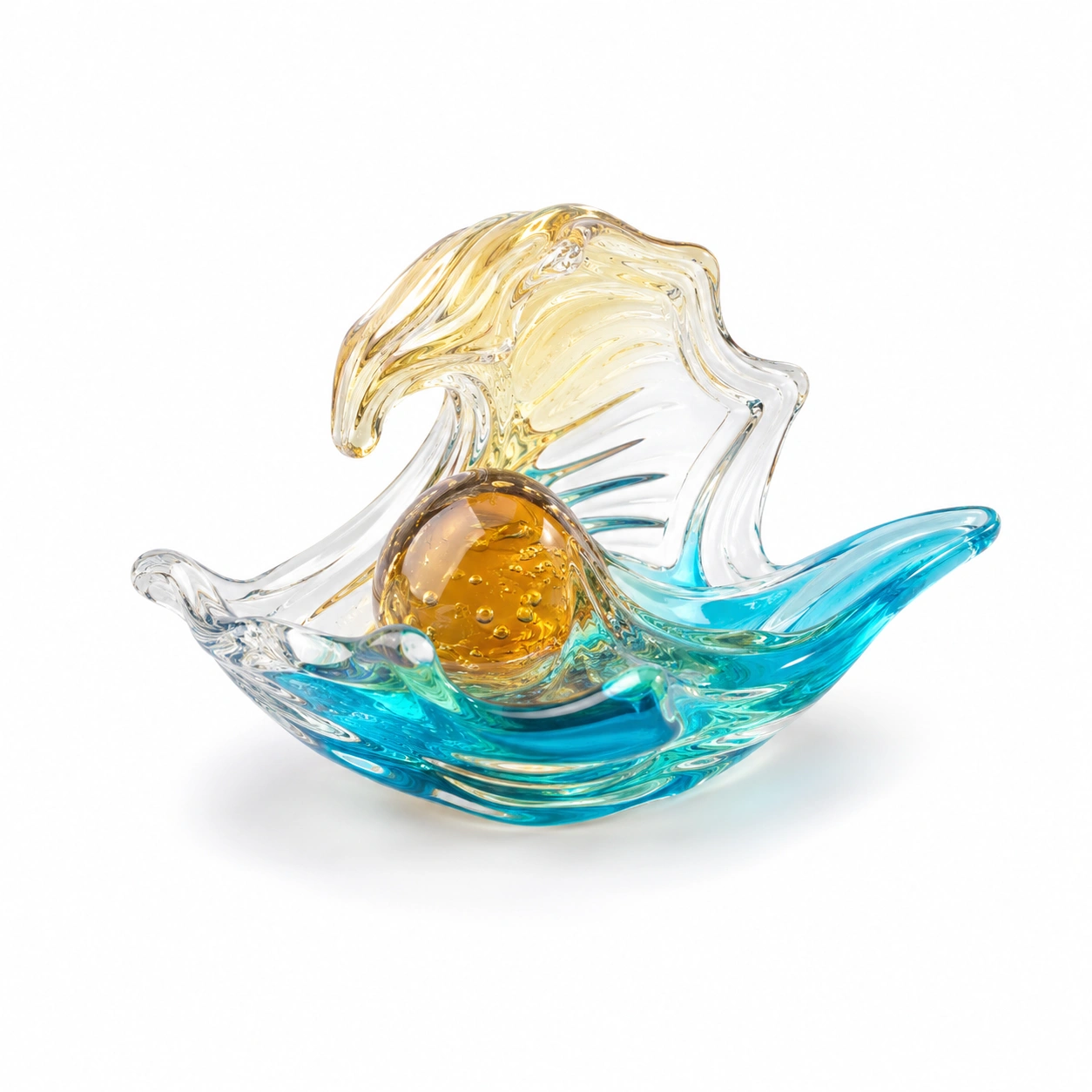 Wellen Glas Skulptur-Wohnelle