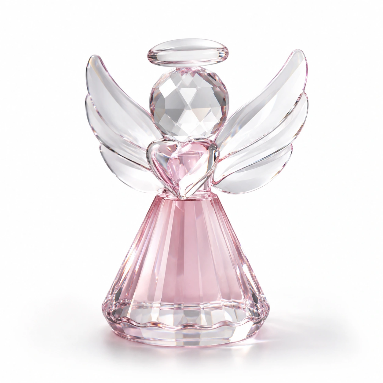 Engel Figur Rosa Kristallherz-Wohnelle