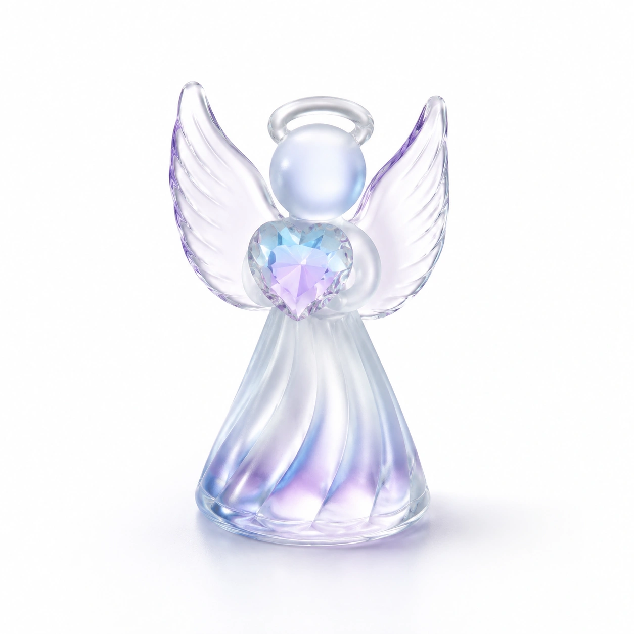 Engel Figur Blau Kristallherz-Wohnelle