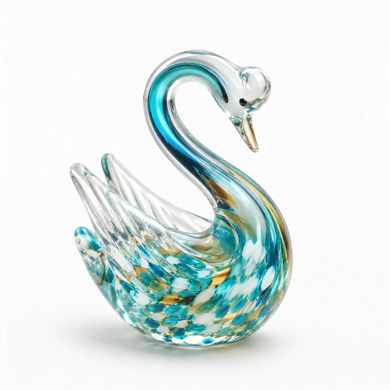 Glas Schwan Figur Mosaikdesign-Wohnelle