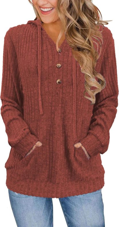 Womens Sweaters Fashion Hoodies Long Sleeve Tops Casual Sweatshirts Fall Outfits Pullover Winter Clothes 2025