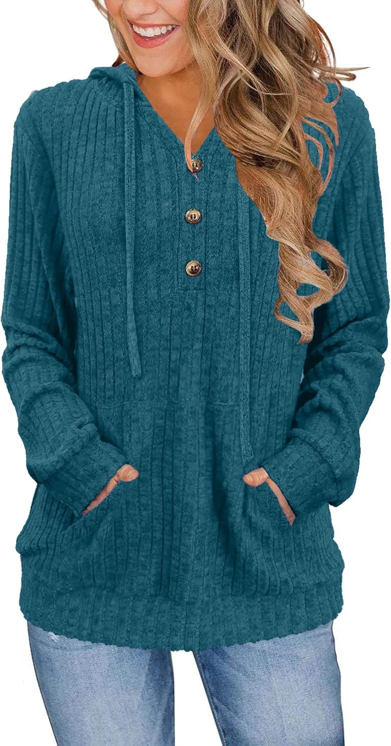 Womens Sweaters Fashion Hoodies Long Sleeve Tops Casual Sweatshirts Fall Outfits Pullover Winter Clothes 2025