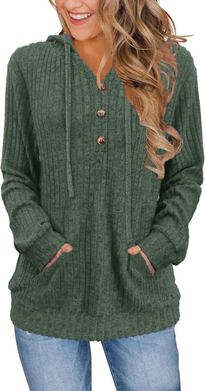 Womens Sweaters Fashion Hoodies Long Sleeve Tops Casual Sweatshirts Fall Outfits Pullover Winter Clothes 2025