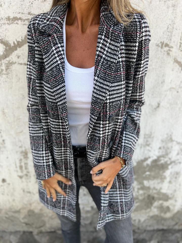 CLEARANCE SALE🔥 Plaid Lapel Blazer Coat