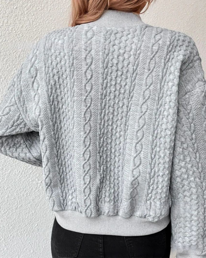 Women's Comfortable Knitted Jacket Cardigan with Elegant Buttons