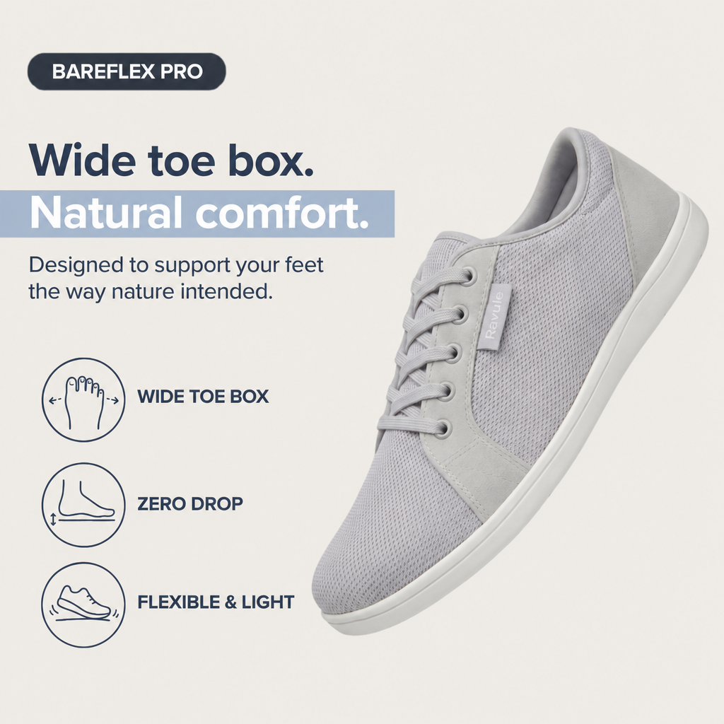 Men's Wide Toe Box Minimalist Barefoot Mesh Casual Sneakers